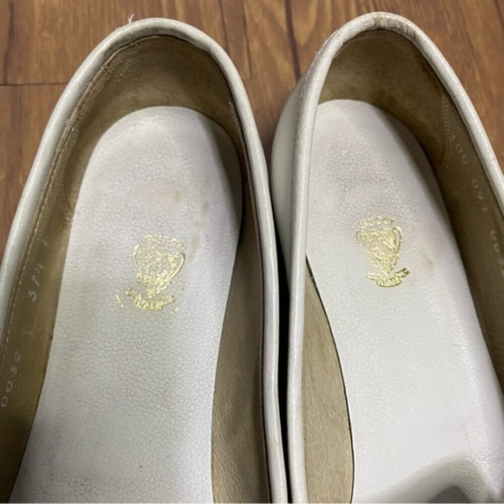 Gucci‎ White Loafer Flat Women Size 37.5 - Picture 6 of 13